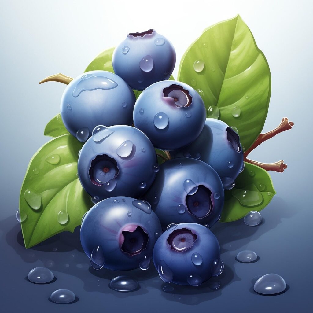 A close-up of fresh blueberries spilling from a basket onto a rustic wooden table, symbolizing economic trends and inflation.