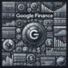 Google Finance dashboard showcasing top investment tools for 2024 with stock charts, portfolio tracking, and financial news in a sleek dark blue and charcoal color them