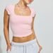 Pink Crop Top